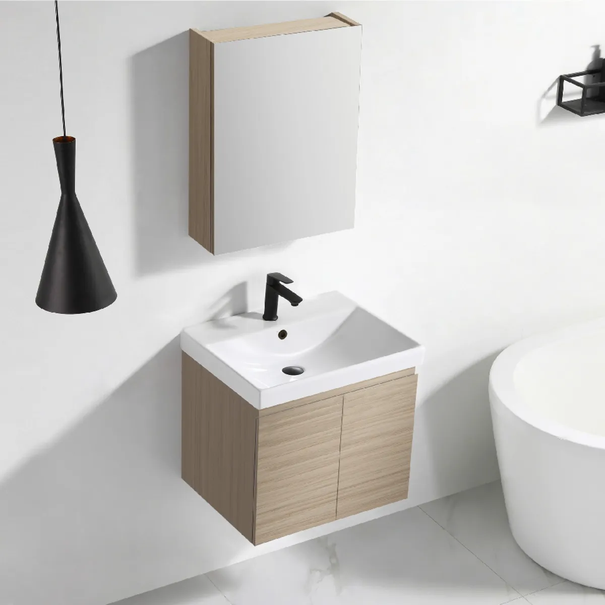 Nexus PVC Cabinet with Insert Basin 620mm (5 Colours) - view 3
